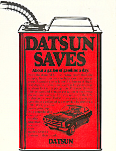 Datsun Saves Gas 1973 Ad Ad0527