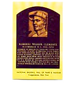 Roberto Clemente Hall Of Fame Postcard Apr0363