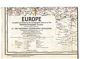 Map Of Europe 1969 National Geographic Auc076422
