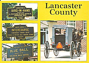 Pa Towns Unique Names Amish Buggies Farmers Cs11705