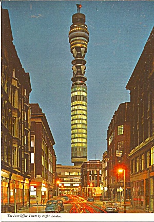 London England Post Office Tower By Night Cs11729