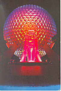 Space Ship Earth At Night Disney World Postcard Cs2052
