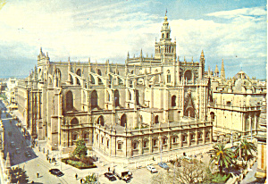 The Cathedral Sevilla Spain Postcard Cs2107