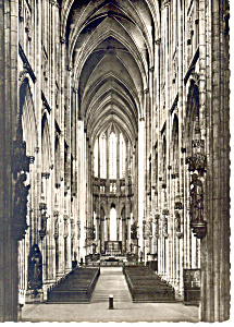 Cologne Germany Cathedral Interior Rppc Cs2773