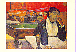 Au Cafe Mme Ginoux Paul Gauguin Postcard Cs3375