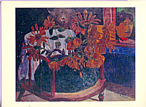 Sunflowers Paul Gauguin Postcard Cs4093