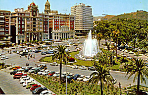 Malaga Spain Place Queipo De Llano Fountain And Gardens Cs5802