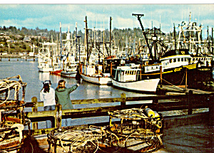 Fishing Fleet And Crab Pots Yaquina Bay Or Cs6192