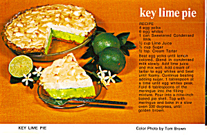 Key Lime Pie Recipe Postcard Cs7997