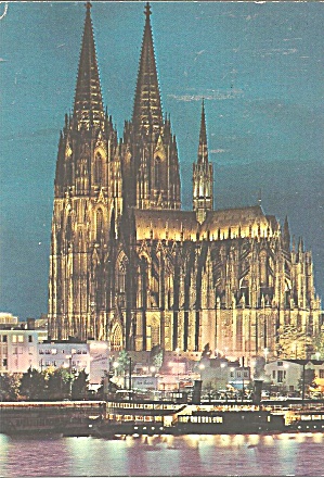 Cologne Germany Cathedral At Night Cs8608