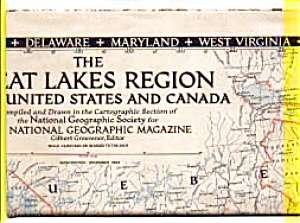 Great Lakes Region Us And Canada Nat Geo Map Feb2557