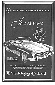 1958 Mercedes 190 Sl Roadster Ad Jan1174