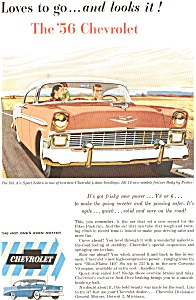 1956 Chevrolet Sport Hardtop Sedan Ad Jan1588