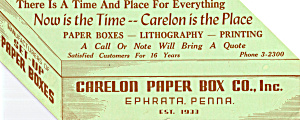 Carelon Paper Box Co Inc Blotter Lp0423