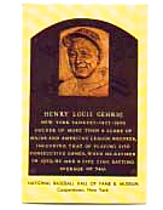 Lou Gehrig Hall Of Fame Postcard Mar1551