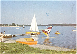 Sailboats On Lake Polish Postcard N0511