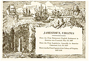 Jamestown Virginia Postcard P0964