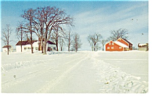 A Vermont Farm In Winter Postcard P10572
