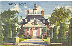 Willamsburg Va Governor S Palace Gardens Postcard P10714