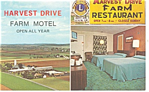 Gordonsville Pa Harvest Drive Farm Motel Postcard P10801
