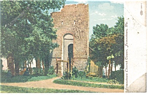 Jamestown Va Church Tower Postcard P11361