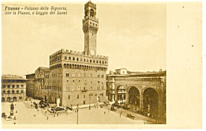 Florence Italy Palazzo Della Signoria Postcard P12548
