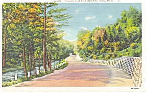 Mohawk Trail Ma Along Cold River Postcard P12640 1934