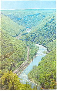South View At Pennsylvania Grand Canyon Postcard P12752