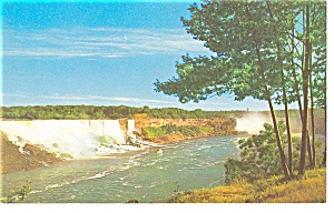 American And Canadian Falls Niagara Falls Postcard P13205