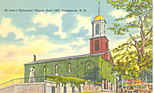 Episcopal Church Portsmouth Nh Postcard P13929