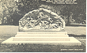 Minute Men Sculpture Lexington, Ma Postcard P15156