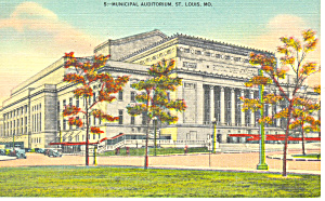 Municipal Auditorium St Louis Mo Postcard P15445 1943