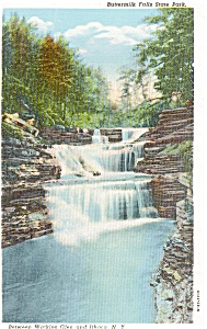 Watkins Glen Ny Buttermilk Falls Postcard P1614