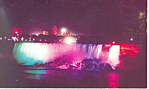 Niagara Falls Canada At Night Postcard P16409