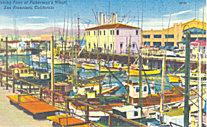 San Francisco Ca Fisherman S Wharf Postcard P16580