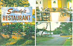 Sandy S Restaurant Sandwich Ma Postcard P16892