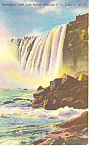 Horseshoe Falls From Below Niagara Falls Postcard P17269 1954