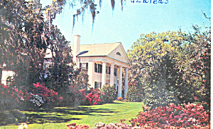 Plantation House And Azaleas Nc Postcard P17554