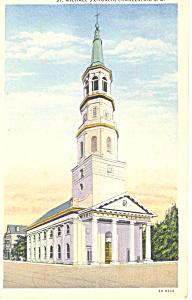 St Michael S Church Charleston Sc Postcard P17856