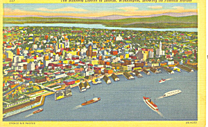 Seattle And Harbor Wa Postcard P18422 1957