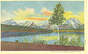 Teton Mountains And Jackson Lake Wy Postcard P18620 1963