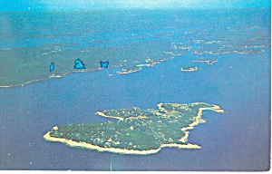 Aerial Of Squirrel Island Maine Postcard P18691