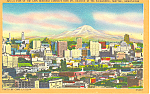Business District Seattle Wa Postcard P19108
