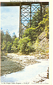 Railroad Bridge Glen Gorge New York Postcard P19315