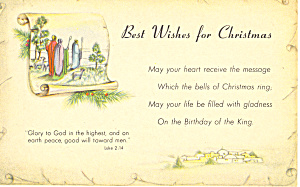 Best Wishes For Christmas Luke 2:14 P19956
