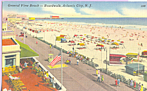 Beach And Boardwalk Atlantic City New Jersey P21809