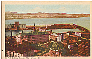 Le Port Quebec Canada The Harbour Postcard P24484