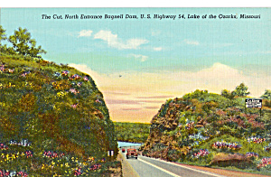 North Entrance Bagnell Dam Lake Of The Ozarks Car 40s P24530