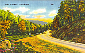 State Highway Pennsylvania Postcard P25315