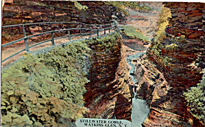 Stillwater Gorge Watkins Glen New York Postcard P26886